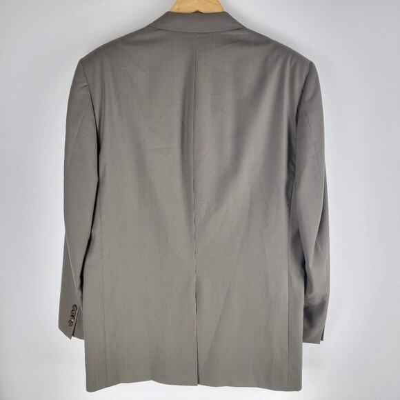 Hickey Freeman Boardroom Blazer Union Made Wool Lined Gray Size 43L - Picture 4 of 8